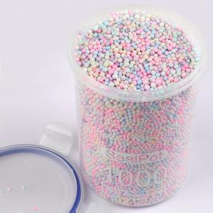 TEMU 트루 러브 기프트 1000ml 마카롱 컬러 폼 비즈 세트, 2-4mm - DIY 슬라임 만들기 & 웨딩 파티 장식 키트|슬라임