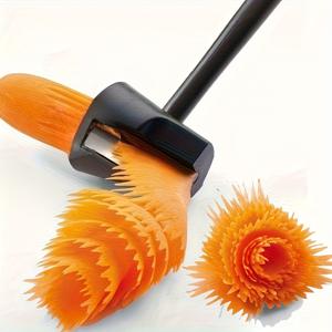 TEMU 1개 나선형 커터, 당근, 무, 감자 슬라이서, 과일 껍질 벗기기, 조각 도구, 주방 야채 절단기, 슬라이싱 도구, 맛있는 음식을 더욱 맛있게 만드는 주방용품