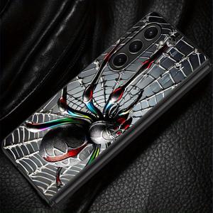 TEMU 삼성 갤럭시 폴드4 폴드5 폴드6 폴드7 폴드3 Z 폴드 7 6 5 4 3용 거미줄 디자인 백 폰 커버 케이스