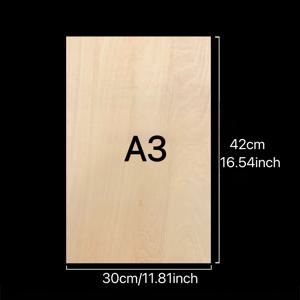 TEMU A3, A4, A5 사이즈의 린덴 우드 패널 2개, 나무 한 조각으로 디자인되어 부드러운 모조가 있는 자연스러운 연속적인 표면을 제공합니다. 페인팅, 홈 , 크리스마스 및 할로윈 축제 장식에 이상적입니다.