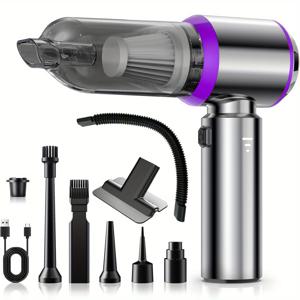 TEMU QILIEASY 20000Pa 강력 휴대용 진공 청소기 | 100W 고출력, 2000mAh*3 충전식 배터리, 4-in-1 휴대용 경량 미니 진공 청소기, 상업, 가정, 자동차용으로 적합, 무선