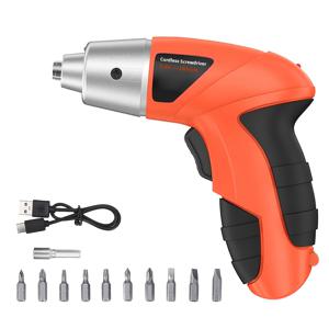 TEMU 13개/46개 충전식 드릴 세트, 오렌지 및 핑크 색상으로 제공, LED 조명 및 다기능 전동 스크루드라이버 포함, 정밀 전자 제품 수리, 가구 조립 및 가정용 필수 도구.