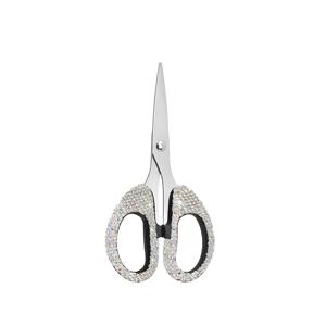 TEMU 럭셔리 라인스톤 장식 소형 가위 - 휴대용 스테인리스 스틸 사무실 및 가정용, 종이 절단, 머리카락 자르기, 공예용 컴팩트 디자인, 공예 가위 | 우아한 가위 | 내구성 있는 가위, 학교용 가위, 학용품