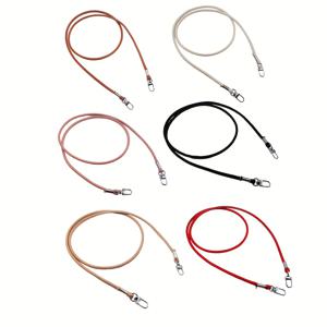 TEMU 6개 세트 PU 숄더백 지갑 교체 스트랩 - 심플하고 다용도 PU 스퀘어 버클 라운드 가죽 코드 교체 가능 스트랩, 숄더 크로스바디 폰 랜야드 가방 액세서리, DIY 지갑 만들기