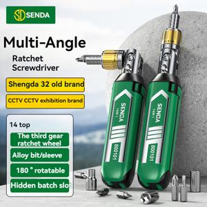 TEMU 센다 14-in-1 헤비듀티 래칫 스크루드라이버 세트, 삼방향 래칫(전진/후진/고정), 회전 자석 비트 홀더 & 14종 통합 비트(헥스/필립스/토르크) - 기계공, DIY용 올인원 키트