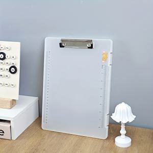 TEMU A4 문구 정리함, 줄자, 클립보드, 학습 자료 및 시험지 보관 공간이 있는 4-in-1 폴더|편지지|A4용지