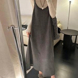 TEMU 초가을 신상 패션 멀티 캐주얼 루즈핏 아우터웨어 캐미솔 롱스커트