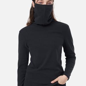 TEMU 여성 올인원 마스크넥 고밀도 기모 티셔츠 윈터쉴드(W6WT17)