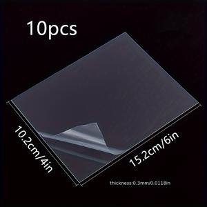 TEMU 투명 HD 플라스틱 시트 팩 10개/50개, 보호 필름이 있는 6*4인치 사진 앨범 프레임 유리 교체용 DIY 수제 스크랩북킹 플라스틱 종이