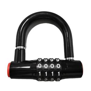 TEMU 전기 자전거 및 자전거용으로 설계된 컴팩트하고 휴대 가능한 합금 도난 방지 U자형 4자리 비밀번호 잠금 장치|전기자전거