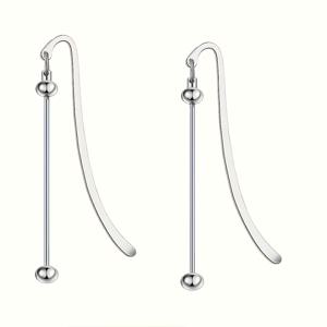 TEMU DIY 비즈 북마크 키트 - 창작을 위한 메탈 블랭크 바, 책 애호가 & 사무용품을 위한 완벽한 선물