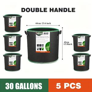 TEMU 재배 가방, 식물 성장 가방, 심기 가방, 나무 재배 가방, 휴대용 심기 꽃 가방, 감자, 토마토, 콩 등 꽃과 채소를 재배하는 데 사용, 부직포 재질로 제작, 다양한 크기로 제공