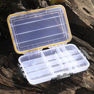 TEMU 대용량 흰색 낚시 도구 상자, 조절 가능한 칸막이 - 튼튼한 PP 소재, 사냥 및 낚시 액세서리 보관에 이상적, 완전히 채워진 낚시 도구 상자