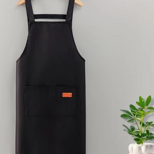 TEMU 블랙 엑스트라 롱 엑스트라 와이드 고품질 앞치마, 더블 포켓 주방 앞치마, 베이킹 타이 앞치마, 편안하고 통기성 좋은 커피 앞치마, 민소매 앞치마, 플로럴 작업 앞치마, 헤어드레싱 및 네일 아트 가운, 최대 100kg까지 적합