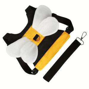 TEMU 1개 노란색 분실 방지 하네스 리드, 여아 & 남아용 - 2-in-1 견인 안전 벨트 (시트 벨트 잠금 장치 포함), 통기성 메시 & 조절 가능한 스트랩, 안전 버클 잠금, 걸음마, 여행, 야외 활동을 위한 내구성 좋은 폴리에스터, 유아용 하네스