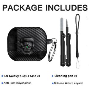 TEMU 갤럭시 버즈 3용 TPU 이어폰 케이스, 블랙 청소 키트 포함 - 내구성 있는 보호 커버, 갤럭시 버즈 3프로와 호환 가능, 세련된 블랙 디자인