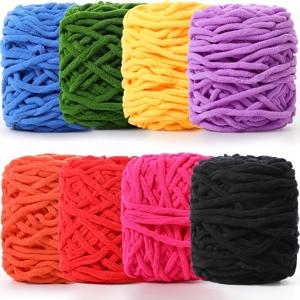 TEMU 8롤의 눈꽃 셀리 야름, 크로셰용으로 사용되는 부드러운 두꺼운 푹신한 야름, 손수직으로 사용되는 큰 두꺼운 눈꽃 셀리 야름 담요 플러시, 뜨개질 수직 DIY 공예 스웨터 스카프 장갑 샤울, 각 롤 100.7 야드