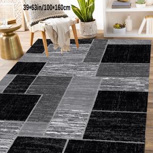 TEMU 1개 대형 직사각형 체크무늬 매트, 노르딕 아메리칸 스타일, 미끄럼 방지, 세탁기 사용 가능, 쉽게 세척 가능, 홈 데코, 소파 커피 테이블 매트, 침실 침대 옆 매트, 식탁 매트, 주방 미끄럼 방지 매트, 실내/야외 캠핑 매트|캠핑매트