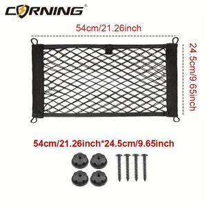 TEMU 코닝 헤비듀티 SUV 네트 (54/44/34cm 길이 옵션 & 24.5cm 너비) - 나일론 트렁크 정리함, 지붕/랙 장착 가능한 차량 짐 네트 (SUV, 승용차 호환) - 운송용