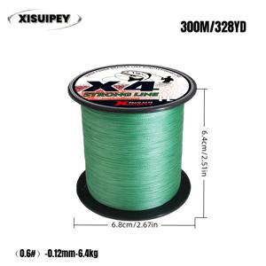 TEMU 300m/500m 헤비듀티 낚시줄 - 4가닥 브레이디드 PE 라인, 초강력 내마모성, 담수 및 해수낚시용, 롱캐스팅 가능, 낚신편 & 릴 호환, 프로&아마추어 어부에게 이상적, 내구성 강한 소재, 스포츠 낚시용