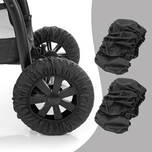 TEMU 2개 세트 유모차용 헤비듀티 휠 커버, 먼지방지 및 진흙방지, 스크래치 방지 - 표준 & 하이랜드스케이프형 유모차 호환 가능, 부드러운 폴리에스터 소재, 쉬운 청소, 편안한 착용감, 부모님의 안심을 위한 액세서리