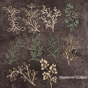 TEMU 20pcs 우아한 꽃과 잎 자르기 - DIY 장식용 종이, 공예, 스크랩북, 잡지, 휴일 장식용 - 다양한 색상 (분홍색, 흰색, 베이지, 텔색, 오렌지색) - 컬라주 및 잡지용품, 스크랩북 용품에 적합 - 예술적인 공예, 장식용 종이, 스크랩북 용품