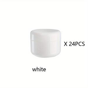 TEMU 24개입 50g/50ml (1.7oz) 화장품 용기 (라이너 & 돔 뚜껑 포함) – 샘플, 크림, 로션용 – 화이트, 핑크, 그린, 옐로우, 클리어 색상 제공