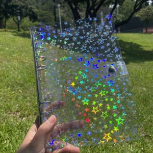 TEMU A5 A6 생생한 별 색상 변경 바인더 폴더 (빛에 따라 색상 변화), 사진 앨범, 명함 홀더, 엽서 보관 폴더