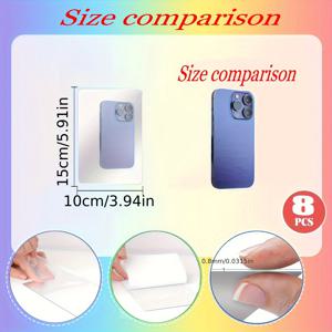 TEMU 8pcs 아크릴 거울 타일 - 자체 접착 프레임리스 직사각형 벽 장식, DIY 공예, 가정 및 보관 캐비닛, 안전 반사 표면, 전기 없음, 장식 벽 거울, 부서지지 않는 디자인