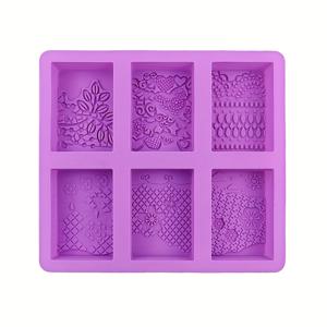 TEMU 1개, 실리콘 비누 몰드, 3D 복잡한 꽃 비누 몰드, 수제 비누용 직사각형 레이스 디자인 비누 몰드, 양초 왁스 몰드, 로션 바, 배스 밤, 웨딩 선물 재사용 가능