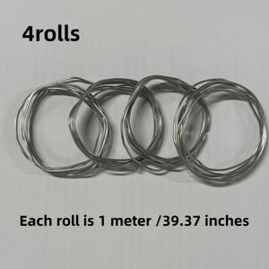 TEMU 4롤 DIY 뜨개질 와이어 - 유연하고 튼튼한 크래프트용 철사, 1m/39.37인치 롤 - 토끼 귀, 모자 장식, 헤어 클립, 인형 액세서리 제작에 완벽 - 초보자와 전문가 모두에게 적합, 고품질 공예 재료, 다양한 크래프팅 도구