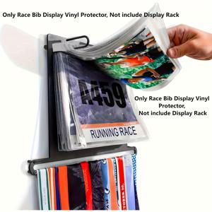 TEMU 레이스 비브용 비닐 보호대 25세트, 러닝 레이스 번호 전시용 커버, 운동선수 및 러너에게 이상적, 비닐 보호대 포함, 디스플레이 랙 미포함.