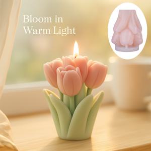 TEMU 튤립 부케 실리콘 몰드 – 유연한 꽃병 & 꽃 디자인, DIY 소이 왁스 & 비즈왁스 캔들, 아로마테라피 멜트, 에폭시 수지, 제스모나이트, 석고, 콘크리트 & 비누 프로젝트용, 3D 봄 센터피스 또는 기념품 꽃병 제작, 쉽게 분리, 식기세척기 안전, 내열성, 어버이날 & 집들이 선물용