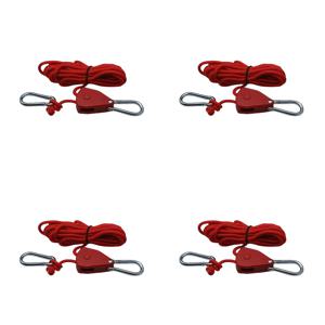 TEMU 4개 반사성 방풍 로프, 풀리 디자인, 4mm 직경, 157, 48ft 길이, 내구성 있는 금속 라쳇 패스트너 캠핑 텐트 및 천막 설정, 밤에 쉽게 식별, 빠른 고정 및 조정, 캠핑용 로프, 텐트 안정성, 생동감 있는 로프 색상, 튼튼한 로프 구조