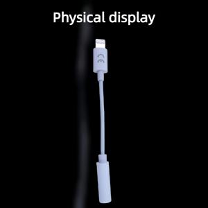 TEMU 3.5mm-Lightning 오디오 어댑터 케이블 - 내구성 좋은 플라스틱, 광택 마감, 암-수 커넥터, 3.5mm 원형 헤드폰 호환, Lightning 폰 인터페이스에 적합, 헤드폰 어댑터 | 세련된 케이블 디자인 | 내구성 좋은 플라스틱 케이블