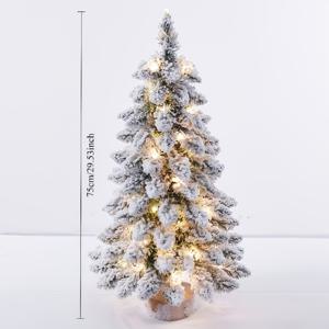 TEMU 29.68인치/23.8인치/17.8인치 클래식 인공 눈꽃 미니 크리스마스 트리, 홈 , 슈퍼마켓 & 호텔, 사무실 장식 및 선물용으로 완벽한 크리스마스 분위기