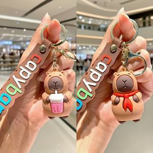 TEMU 2개 세트 귀여운 카피바라 키링 여성용 - 카피바라 모양 가방 장식, 카피바라 프린트, 내구성 있는 카피바라 액세서리 (2개) - 백팩, 열쇠, 지갑용 아기자기한 카피바라 장식 - 독특한 동물 선물