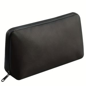 TEMU 테크 가젯 & 카메라 액세서리 정리 케이스 - DSLR 카메라, 노트북, USB 드라이브, 충전기, 파워뱅크를 위한 내부 구획이 있는 슬림 지퍼 휴대용 전자 제품 보관 가방 - 블랙/그레이 여행용 컴퓨터 기어 파우치|파우치|드론