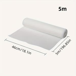 TEMU 레인지 후드용 기름 필터 1롤 - 고온 저항성 부직포 소재로 제작, 주방 연기 보호 및 가정용으로 설계