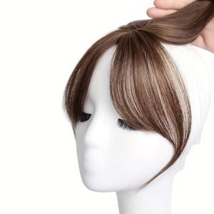 TEMU 여성용 헤어 토퍼, 10인치 클립형 앞머리, 모발 이염 완화용, 360° 3D 커버리지 헤어 익스텐션 및 피스