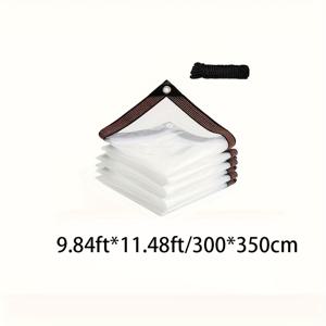 TEMU 유로파 헤비듀티 투명 HDPE 플라스틱 타프 - 4.75mil 두께 방수 & UV 차단 커버, 강화 가장자리, 찢어짐 방지 온실, 차고, 닭장, 야외 쉼터, 수영장 덮개 방수 시트 (쉬운 설치)
