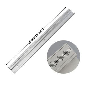 TEMU 1pc 목공용 스케일 T-트랙 - 미리 구멍이 뚫린 마운팅 홀이 있는 이중 컷 프로필 유니버설 알루미늄 합금 T-슬롯 - 라우터 트랙 테이블 톱 슬롯 울타리 샤용 도구 45 유형 300-500mm