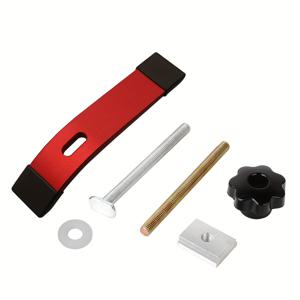 TEMU 1개 빠른 조절 T-트랙 홀드 다운 클램프, T 볼트 및 슬라이더 포함 – 라우터, 드릴 프레스, CNC 테이블 및 톱용 알루미늄 합금 목공 클램프 – 레드/블랙 디자인, 8mm 나사산 나사, 정밀 작업홀드용 플러시 마운트 고정장치, 금속 가공 고정장치 | 다용도 클램핑 | 알루미늄 합금 구조