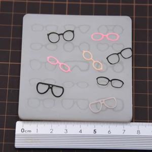 TEMU DIY 도자기 클레이 인형 안경테 몰드 - 귀여운 틴니 실리콘 공예 도구, 에폭시 수지 장식용, 3cm 인형 얼굴에 맞음