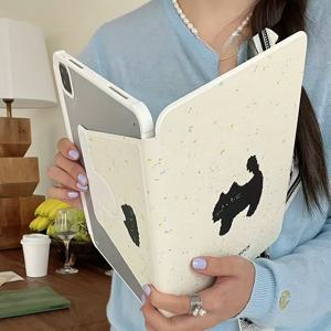 TEMU 귀여운 고양이 케이스 for iPad, 애플용 iPad 9 (2021) 보호커버, rotating tablet .2인치 Cartoon Air 5 with Pen Slot Transparent12.9 -Drop Pro11