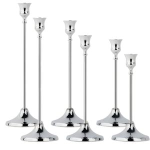 TEMU 6개 세트 실버 벨 메탈 테이퍼 캔들 홀더, 로맨틱 유럽 스타일 홈 - 크리스마스, 할로윈, 부활절, 추수감사절, 결혼식, 파티, 호텔 장식용, 내구성 강하고 쉬운 조립 (캔들 미포함), 다목적 테이블탑 액세서리