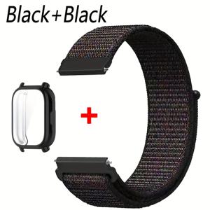 TEMU 레드미 워치 5 액티브/라이트 스마트워치 밴드, 나일론 루프 스트랩 및 케이스 포함 - 내구성 있는 스포츠 브레이슬릿, 조절 가능한 핏, 스마트워치 5/액티브/라이트용 스크래치 방지 보호 커버, 스마트워치 액세서리, 웨어러블 테크 기어, 세련된 브레이슬릿, 스크래치 방지 소재