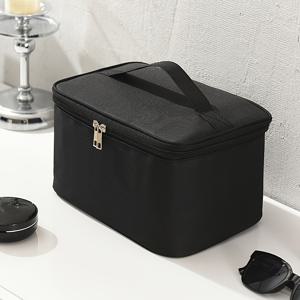 TEMU 3가지 컬러 선택 가능, 대용량 여성용 메이크업 파우치, 패셔너블 뷰티 도구 정리함, 휴대용 여행용 화장품 파우치