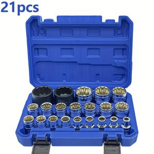 TEMU 35/19/21개 토르크스 12 소켓 세트 데이피 1/2 소켓 세트 8-9-11-12-13-14-15-16-17-18-19-21-22-24-27-30-32-34-36%. 슬리브는 CRV 소재로 제작되었으며 더 단단하고 내구성이 뛰어남