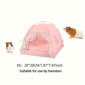 TEMU 핑크 플로럴 캣 베드